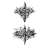 Yeknu  Rose and Thorn Waterproof Temporary Tattoo for Arm and Chest, Long-Lasting, Realistic Fake Tattoo for Men and Women