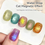 Yeknu  10ml Nail Art Gel 3D Water Drop Top Coat Gel Nail Polish Clear Water Drops Non Wipe Summer Design Varnish Gel Polish