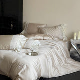 Yeknu High-end Embroidered 100% Lycell Fibre Bedding Set Pure Plant Fibres Skin-friendly Duvet Cover Set Soft Quilt Cover Pillowcases