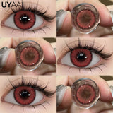 Yeknu  Cosplay Contact Lens Makeup Colored Pupils Cosmetics Beauty Red  Lenses Woman Cosplay Pink Pupils Halloween Color Contacts
