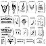 Yeknu  1Set of 20Pcs Waterproof Temporary Tattoo Stickers, Long-lasting Waterproof for One to Two Weeks, Suitable For Arm, Chest, Leg
