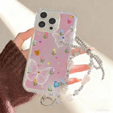 Yeknu  Heart-Shaped Leopard Print Phone Case For iPhone 16 Pro Max 17 Pro 13 16 14 15 17 12 Air 11 Shockproof Funda Cover Transparent