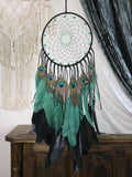 Yeknu  Creative Dream Catcher Wall Hanging Decoration Peacock Feathers Glow in the Dark Beads High End Wall Hanging Ornament