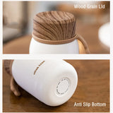Yeknu  220ml Mini Wood Lid Stainless Steel 304 Thermal Flask Fashion Portable Pocket Coffee Tea Thermal Water Bottle Tumbler
