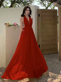 Yeknu  Summer Drape Halter Neck Long Dress Women Deep Strap Backless Sexy Holiday Dresses Bohemian Casual Beach Maxi Dress