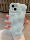 Yeknu  Milk Blue Bubble Solid Color Suitable For iPhone 14 Pro Max 11 15 Phone Case 13 12 Pro Protective Case