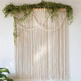 Yeknu Handmade Macrame Cotton Curtain Cotton Bohemia Macrame Tapetsry Bedside Wall Hanging Tapestry Door Window Curtain Beho Decor