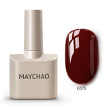 Yeknu  Cherry Red Gel Nail Polish 12ml Glossy Semi Permanent Soak Off UV LED Frosted Gel Nails Painting Varnish