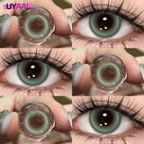 Yeknu  Colored Contact Makeup Natural Brown Eye Lenses Lovesick Series Cosmetics Gray Lenses Woman Makeup Green Beauty Contacts
