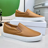Yeknu  New Autumn White Shoes Fashion Non Slip Board Shoes Outdoor Skateboarding Loafers Comfortable Shoe Flat Male Sneakers Zapatos