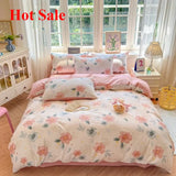 Yeknu  Floral Printed Duvet Cover 1Piece- 100% Cotton Luxury Bedding, Pre-Washed for Softness, for Bedroom Decor - Zipper Closure