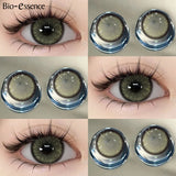 Yeknu  1 Pair Korean Lenses Colored Contact Lenses with Prescription Myopia Lenses with Degree Big Eye Lenses Gray Lenses