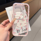 Yeknu  Love Heart Phone Case For iPhone 17 Case iPhone 13 16 15 11 12 14 Pro Max 17 Air Silicone 2 IN 1 Shockproof Soft Clear Cover