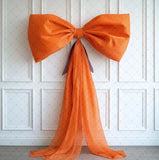 Yeknu  Mehofond Photography Background Elegant Pink Orange Bow Aldult Birthday Wedding Maternity Portrait Decor Backdrop Photo Studio