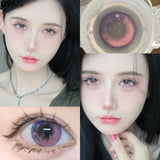 Yeknu  Halloween Cosplay Color Contact Lenses Cosplay Lens Anime Red Lenses Girl Tears Graduated Colored Lenses Makeup Eye Len