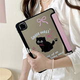 Yeknu  Cute little black cat For iPad 2024 2022 Pro Air 11 12.9 13 Case 9.7 10.2 5th 6th 7th 8th 9th 10th Generation Air 5 4 10.9 Cover