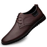 Yeknu  Summer New Business Soft Soled Shoes for Men Pointed Punching Breathable Casual Shoes Comfortable Wedding Shoes