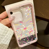 Yeknu  Tansparent TPU Pink Lotus Phone Case For iPhone 17 Pro 16 11 13 ProMax 17 12 13 15 14 Air Shockproof Funda Cover Silicone Luxury