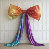 Yeknu  Mehofond Photography Background Elegant Pink Orange Bow Aldult Birthday Wedding Maternity Portrait Decor Backdrop Photo Studio