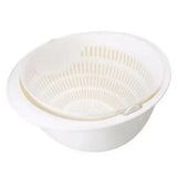 Yeknu  Kitchen silicone double-drainage basket, dish cleaning storage basket, filter for bowls, draining dish, vegetable cleaning strai