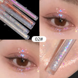 Yeknu  1pc Liquid Eyeshadow Super Shine Pink Pearlescent Glitter Eyeliner Long Lasting Waterproof Eye Shadow Glitter Party Eye Makeup
