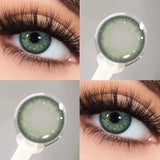 Yeknu  1 Pair Korean Colored Contact Lenses With Prescription Myopia Lenses Green Lenses Grey Lenses High Quality Contacts