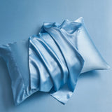 Yeknu  Nordic Washed Silk Pillowcase Decorative Luxury Throw Pillow Cover Comfortable Solid Satin White Gray Bedding Cushion Cases
