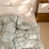 Yeknu  New All-cotton Class A Striped Washed Cotton Quilt Cover Skin-friendly and Comfortable Bedding Covers 160X210 220X240