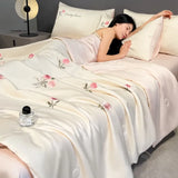 Yeknu  new washed ice silk summer quilt four-piece air conditioner quilt four-piece summer cool ice silk summer quilt