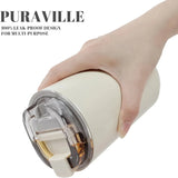Yeknu  1PCS Tumbler Thermos Cup Milky White Coffee Mug Car Insulated Water Bottle Travel Stainless Steel Vacuum Flasks Drinking Kettle