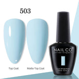 Yeknu  15ml Gel Nail Polish LED Semi-permanent Summer Varnish UV Vernis Blue Color Enamels For Nails Gellak Top Coat Base Polish
