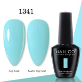 Yeknu  15ml Gel Nail Polish LED Semi-permanent Summer Varnish UV Vernis Blue Color Enamels For Nails Gellak Top Coat Base Polish