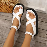 Yeknu  Platform Gladiator Sandals Women Plus Size Summer Ankle Buckle Gothic Shoes Woman Roman Style Thick Bottom Sandalias