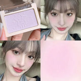 Yeknu  Peach Powder monochrome blush long-term durability Peach orange soft mist matte natural blush six colors available