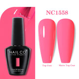 Yeknu  15ml Orange Color Nail Gel Polish Semi Permanent Red Pink Gellack Nail Art Salon Soak Off UV LED Glitter Nail Gel Varnish