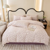 Yeknu Spring and summer pure cotton small fresh four-piece set, bedding sheet quilt cover, cotton student dormitory three-piece set