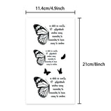 Yeknu  Butterfly Wings and Quote Shoulder and Arm Waterproof Temporary Tattoo, Long-Lasting, Realistic Fake Tattoo for Men and Women