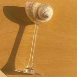 Yeknu  Handmade Shell wine glass conch cup design niche cocktail glass goblet ins style light luxury
