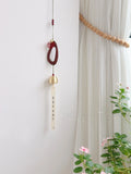 Yeknu  New Chinese Style Wooden Wind Chimes Camping Decorative Good Luck Charm Ornament Small Hanging Piece Garden Decor