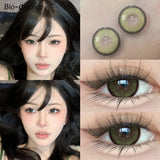 Yeknu  1 pair Natural Lenses Korean Lenses Colored Contact Lenses with Prescription Blue Lenses Big Eye Lenses Wholesales