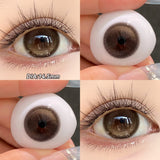 Yeknu  2pcs Blue Bow Brown Bow Contact Lenses For Makeup Eyes Naturl Eye Color Lenses Beauty Cosmetics Pupils Gray Brown Lenses