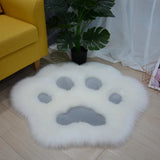 Yeknu  Lovely Cat Paw Pattern Soft Plush Carpet Home  Rugs and Carpets for Home Living Room