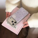 Yeknu  Autumn-Winter Minimalist Purple Stars Sliver Edge Back Cover Case for iPhone 13 14 15 16 17 Pro Max 17Pro Protective Phone Case