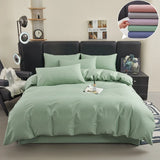 Yeknu  Polyester cotton duvet cover with pillowcase cozy couple luxury bedding set quilt cover single double bed queen king size