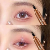 Yeknu  Korean four fork eyebrow pencil waterproof long lasting easy to use for beginners natural look four end design
