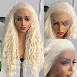 Yeknu  Blue Curly Wigs for Women Synthetic Lace Front Wig Long Loose Curly Blue Wig Heat Resistant Fiber Hair Wig Cosplay Party