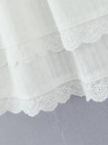 Yeknu Summer Women's Dress Sleeveless White Lace Wrap Chest Mini Dress