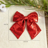 Yeknu  Cisas Decorative Gold Sequin Large  Knot Hanging Ornament Winter Inclination High End Festive Supplies Gifts
