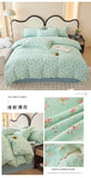 Yeknu Spring and summer pure cotton small fresh four-piece set, bedding sheet quilt cover, cotton student dormitory three-piece set