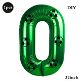 Yeknu  Soccer Birthday Party Decoration Multi Color Number 7 Balloon 32Inch 1 2 3 4 5 6 7 8 9 Digit Football Balloon Large Figure Golob